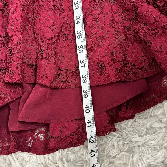 Lulus Love Like You Mean It Wine Red Backless Lace Midi
Dress NWT - Picture 16 of 16
